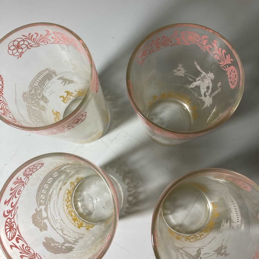 Vintage Pink and Gold Decorative Glass Set - Picture 5 of 6